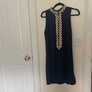 Lilly Pulitzer navy and gold size 6 dress worn one season
